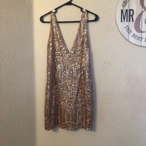 Rose gold party dress